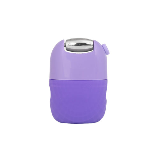 Rodillo facial de hielo de silicona morado con base